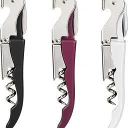 3 Pcs Corkscrew Wine Openers Wine Key for Bartenders Bottle Opener and Foil Cutter Tool Opener, Wine Opener, Opener, Bottle Opener Wine, Opener Bottle Opener-image-11
