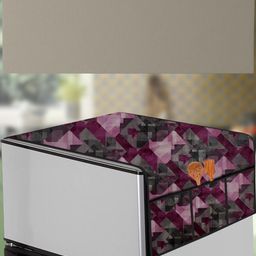 The Furnishing Tree Maroon Printed Refrigerator Cover-image-35