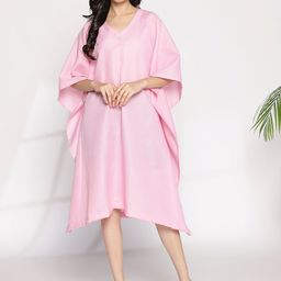 LetsDressUp Women Cotton Kimono Sleeve Kaftan Midi Dress-image-92