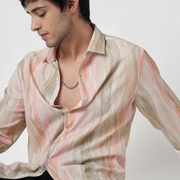 VASTRADO Men Classic Spread Collar Abstract Printed Slim Fit Casual Shirt-image-104