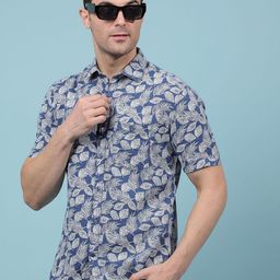 Crimsoune Club Men Floral Printed Slim Fit Casual Shirt-image-71