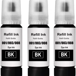 canoff 001/003/008 Black Refill Ink For Ep. EcoTank L1110,L3100,L3110,L3150,L3115 Black Ink Bottle-21