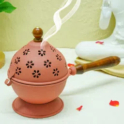 sone key chidiya Red and Brown Spritual Metal Dhoopdani-picture-37