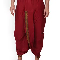 RAMESHWARAM FABRICS Men Solid Ready to Wear Dhoti Pants-20