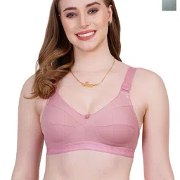 Liigne Pack Of 2 Full Coverage Pure Cotton Non Padded T-shirt Bra-picture-50