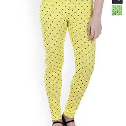 100LUCK Girls Pack Of 3 Printed Cotton Ankle-Length Leggings-image-17
