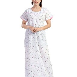 NIGHT QUEEN Women Floral Printed Maxi Nightdress-image-30