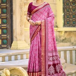 all about you Zari Pure Cotton Bagru Saree-image-9