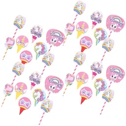 Kuber Industries 49 Pieces Cardboard Cupcake Toppers-17