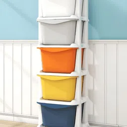 Polka Tots Blue Set of 5 Regular Drawer Organiser Organisers-26
