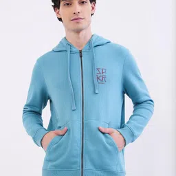 SPYKAR Men Blue Cotton Pullover Sweatshirts-picture-4