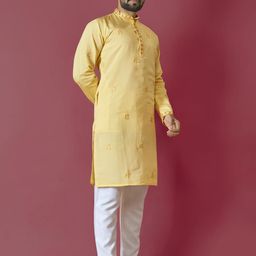 ATOXIC Men Yellow Kurtas-image-124