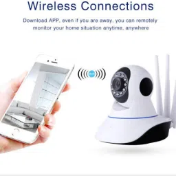 Khatu Double Antenna 3MP WiFi Indoor Camera with Color Night Vision, Two Way Audio Security Camera image 4