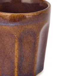 Fabindia Purple & Brown Printed Ceramic Glossy Finish Cups 290 ml-34