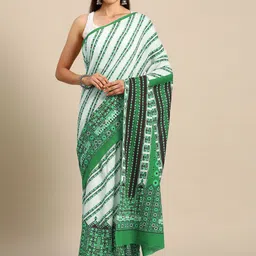 BUTA BUTI Striped Printed Pure Cotton Saree-image-44