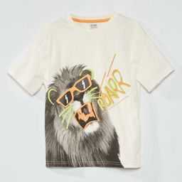 KIABI Boys Graphic Printed Pure Cotton T-shirt-image-34