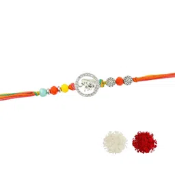 Asthetika Elephant Charm Rakhi with Roli Chawal Thread Rakhi-24