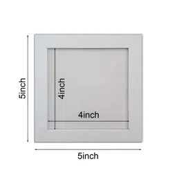 Anikmart White & Grey Self Design Table Top MDF Photo Frame image 3