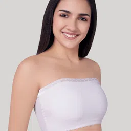 PLUMBURY Full Coverage Removable Padding Non-Wired Rapid-Dry Regular Bandeau Bra image 5