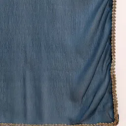 KALINI Ethnic Motifs Yoke Design Sequinned Kurta & Trousers With Dupatta image 3