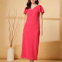 STYLECAST X KASSUALLY Women Puff Sleeve Sheath Maxi Dress-image-79