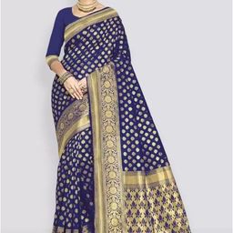 SAADHVI Woven Design Zari Pure Silk Saree-image-95
