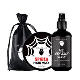 UrbanMooch Set Of 2 The Sea Salt Spray 100 ml With Spider Hair Wax 75g-7