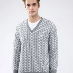 Monte Carlo Geometric Printed Woollen Pullover-picture-28