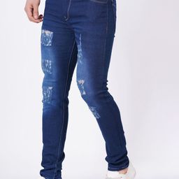 COMFITS Men Classic Mildly Distressed Light Fade Stretchable Jeans-image-92