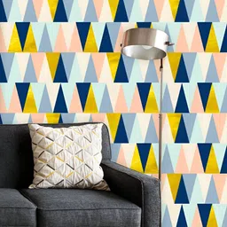 ArtzFolio Printed UV-Resistant Anti-Bacterial Colorful TrianglesPeel & Stick Wallpaper-picture-21