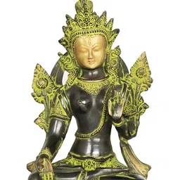 Exotic India Handmade Tibetan Buddhist Goddess Idol Showpiece-image-3