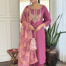 CaniBani Women Pink Kurta Sets-image-66