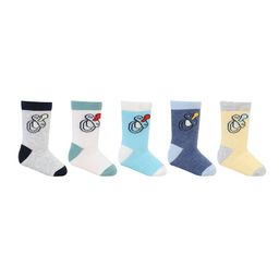 Bonjour Infants Pack Of 5 Printed Cotton Calf-Length Socks-46