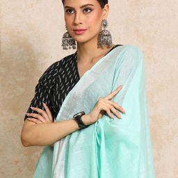 Moara Ready To Wear Cotton Linen Solid Saree with Unstiched Blouse-picture-48