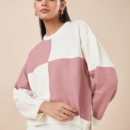 AKKRITI BY PANTALOONS Women Colourblocked Long Sleeves Pullover Sweater-image-89