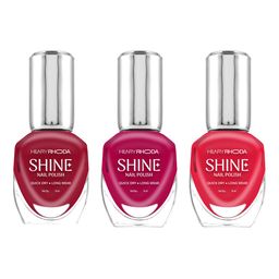 Hilary Rhoda Mirror Shine Set Of 3 Long Wear Nail Polish - 10ml Each -Royal Rouge Set CO11-53