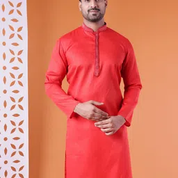 AURIK Men Mandarin Collar Thread Work Kurta-picture-29
