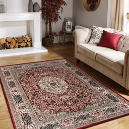 Carpet Decore Unisex Maroon Ethnic Motifs Water Resistant Nylon Carpets-image-96