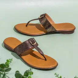 Inc 5 Women Solid Party T-Strap Flats with Buckles-98