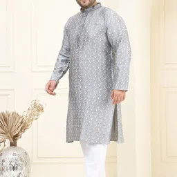 SOJANYA PLUS Men Regular Kurta with Pyjamas image 4