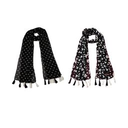 StoleVilla Multicoloured Floral Chiffon Stoles-image-75