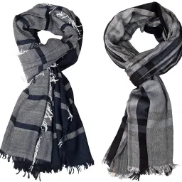 Self Design Pure Cotton Men Multicolor Stole-image-63