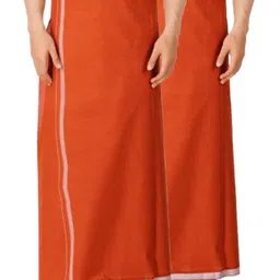 Ethazh Men Pack of 2 Slip-On Dhotis-image-84