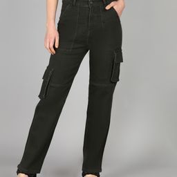 Glossia Women Comfort Wide Leg High-Rise Light Fade Acid Wash Stretchable Jeans-image-99