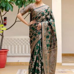 DIVASTRI Woven Design Silk Blend Saree-image-83