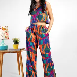 TeenTrums Printed Shirt Collar Top With Palazzos Co-Ords-picture-23
