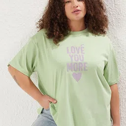 Trendyol Women Typography Printed V-Neck Pockets T-shirt-image-46