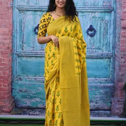 Craft Musium Paisley Printed Pure Cotton Saree-picture-38