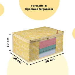 Kuber Industries Yellow Set of 2 Regular Multi-Utility Organisers image 5