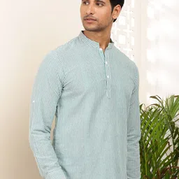 MULTI SHADES Men Vertical Striped Kurta-picture-48